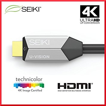 Seiki SU4KC1 SH4KC1 U-Vision Upconversion Upscaling 4K Ultra HD HDMI HDTV USB Cable for Sony PS3 PS4 Xbox One PSVR Blu-ray