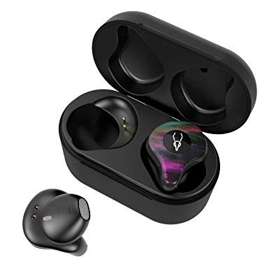 True Wireless Earbuds, TWS Bluetooth Earphones for Men & Women, Bluetooth 5.0 Earphones with 3D Clear Sound, Super-Fast Paring, 24-Hour Play Time, Comfy, Built-In Mic – With Charging Box(Fantasy)