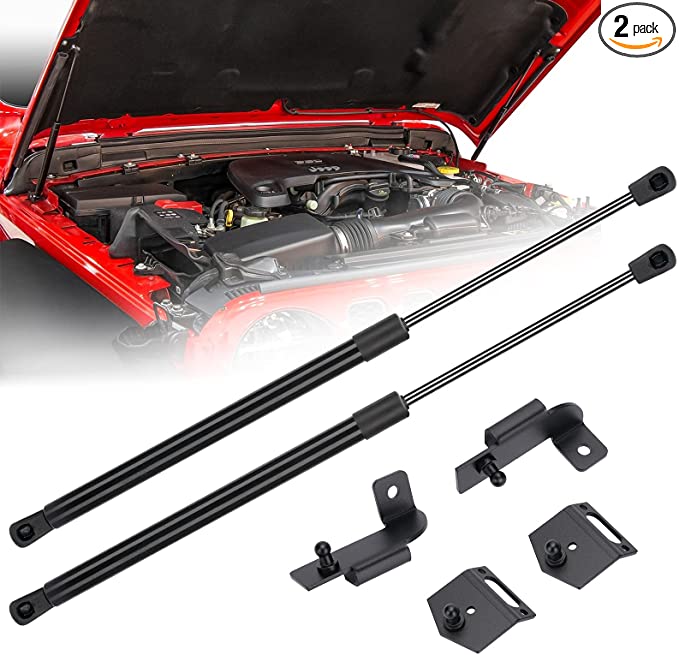 SUPAREE Front Hood Lift Supports Struts Gas Charged Strut Shocks Compatible with Jeep Wrangler JL (2018 ) Gladiator JT (2020 )