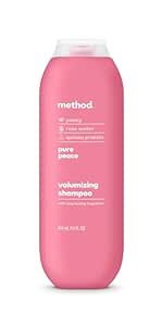 Method Volumizing Shampoo, Pure Peace with Rose, Peony, and Pink Sea Salt Scent Notes, Paraben and Sulfate Free, 14 oz (Pack of 1)