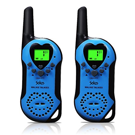 Walkie Talkies for Kids, 22 Channel Child Walkie Talkies 2 Way Radio 3 Miles (Up to 5Miles) FRS Handheld Walkie Talkie for Kids (Pair)