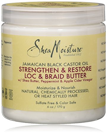 Shea Moisture Jamaican Black Castor Oil Loc & Braid Butter, 6 Ounce