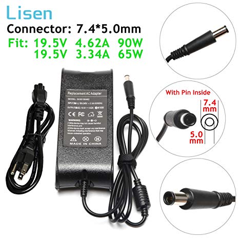 90W/65W Power Adapter Charger for Dell Inspiron 14 15 17 14R 15R 17R 1440 1520 1521 1525 1545 1720 1750 3451 3520 3521 3531 3537 3541 3543 3721 5521 5545 5547 5720 5735 5749 7537 7548 1526 1564 1570