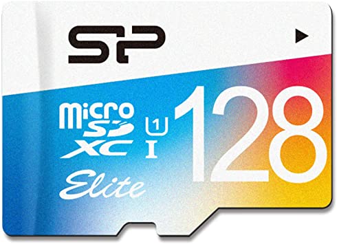 Silicon Power 128GB MicroSDXC UHS-1 Class10, Elite Flash Memory Card with Adapter (SU128GBSTXBU1V20AB)