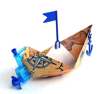 POWERUP Wind Up Powered Paper Boat Pool Toy Conversion Kit