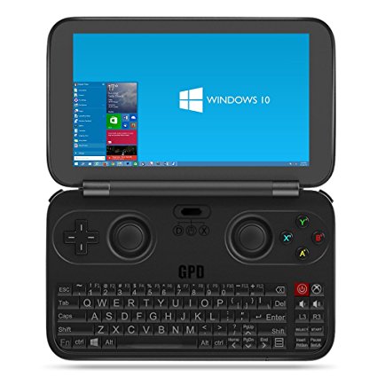 GPD WIN 5.5 Inch Gamepad Tablet PC Intel Atom X7 Z8700 Windows 10 OS 4GB/64GB Game Console Quad Core 2.4GHz Gorilla Glass Touch Screen 1280720 Type-C - Black   willgoo Sring Stander