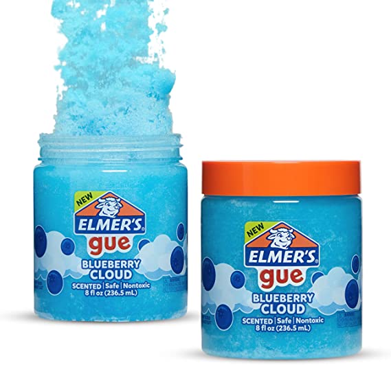 Elmer's GUE Pre Made Slime, Blueberry Cloud Slime, Scented, 2 Count