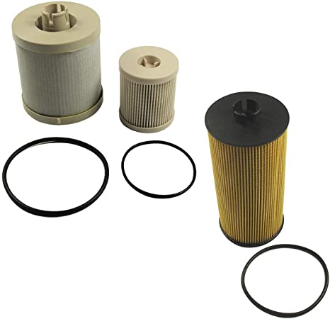 CARMOCAR Replacement for Ford Powerstroke 6.0L Diesel Oil Filter Fuel Filter 03-07 FL2016 FD4604 FD4616