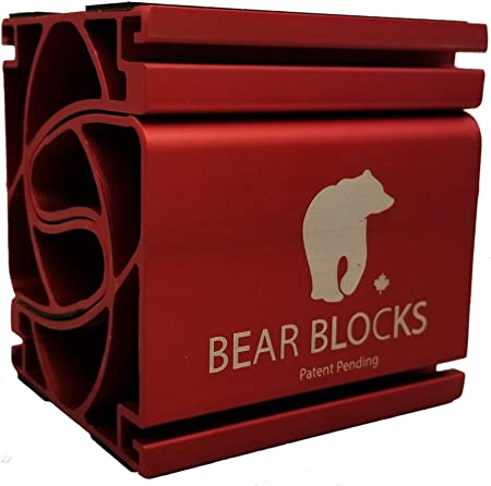 Bear Blocks Pushup Bars - Safe Push Up Exercise Equipment - Push Up Stands Perfect for Home Gym & Traveling Fitness - Lightweight, Non-Slip Bodyweight Training Workouts Blocks