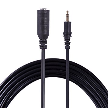 HDE 3.5mm Male Jack to 3.5mm Female Socket AUX Auxiliary Extension Cable - 30ft