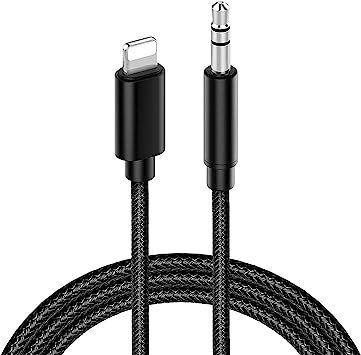 Aux Cord for iPhone, [Apple MFi Certified] Lightning to 3.5mm Aux Auxiliary Cable for Car Compatible with iPhone 14 13 12 11 XS XR X 8 iPad iPod Home Stereo, Speaker, Headphone, Support All iOS,3.3FT