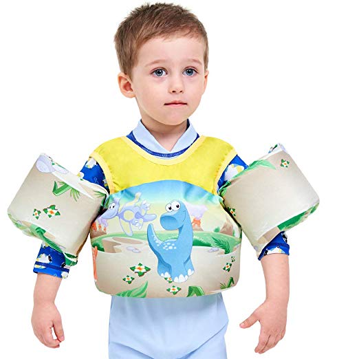 Jasonwell Toddler Swim Vest Float - Pool Swim Kids Life Jacket Water Aid Float with Shoulder Harness for 30~55lbs Boys and Girls