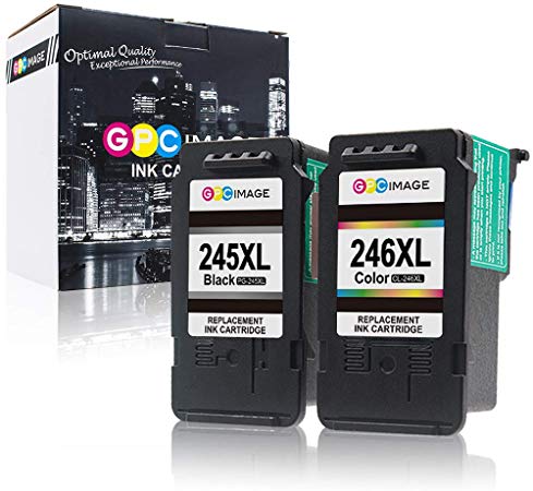 GPC Image Manufactured Ink Cartridge Replacement for Canon PG-245XL CL-246XL PG-243 CL-244 to use with Pixma MX492 MX490 IP2820 MG2420 MG2522 MG2920 MG2922 MG3022 TS302 (1 Black,1 Tri-Color)
