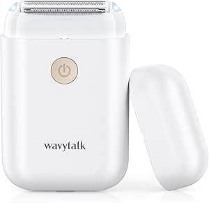 Wavytalk Electric Shaver for Women, Bikini Trimmer for Women for Legs Underarm Private Area Public Hairs, Electric Razor USB Rechargeable Womens Shaver Cordless with Detachable Head & 2 LEDs (White)