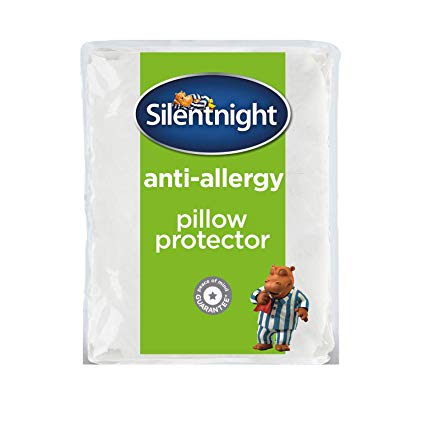 Silentnight Anti-Allergy Pillow Protector Plus, White, Pack of 2