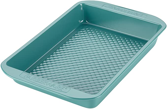 Farberware purECOok Hybrid Ceramic Nonstick Baking Pan / Nonstick Cake Pan, Rectangle - 9 Inch x 13 Inch, Blue