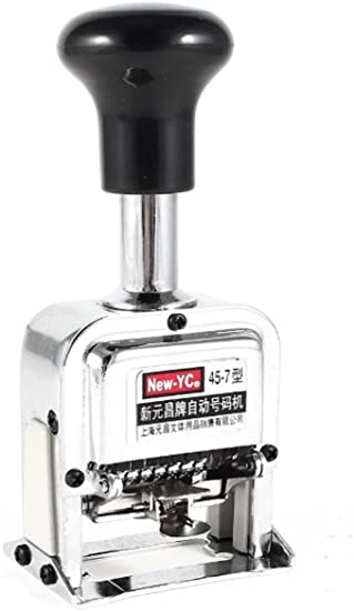 DMtse Silver Metal Tone 7 Digit Automatic Numbering Machine