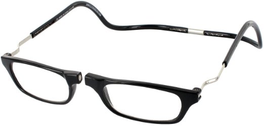 Clic Magnetic XXL Reading Glasses in black,  2.00