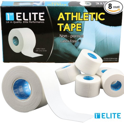 Athletic Tape- 100% Cotton Latex Free for Athletes, Coaches, Trainers and all Sports