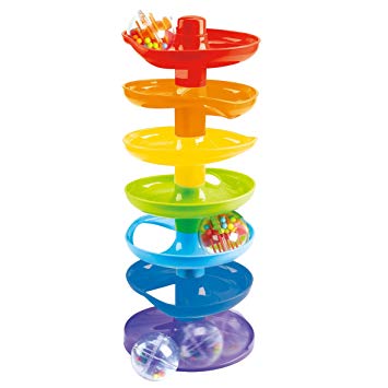 PlayGo Super Spiral Tower - Ball Drop & Roll Activity Toy - Seven Colorful Ramps & Three Rattling Balls Promote Fine Motor Skills for Kids Ages 1 Year Old & Up
