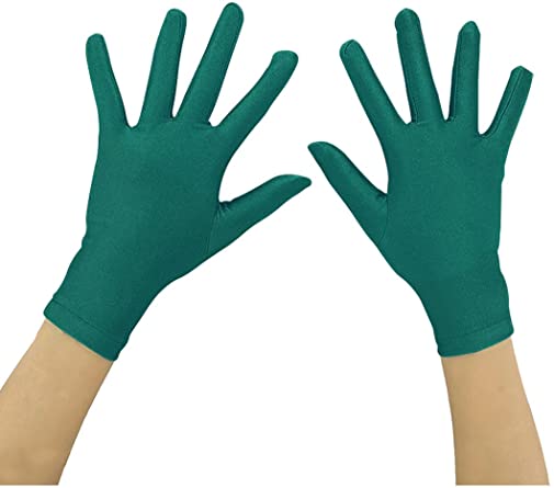 Ensnovo Adult 10" Wrist Length Spandex Full Finger Stretchy Short Glove