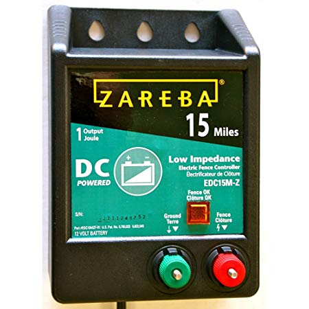 Zareba EDC15M-Z 15-Mile Battery Operated Low Impedance Fence Charger