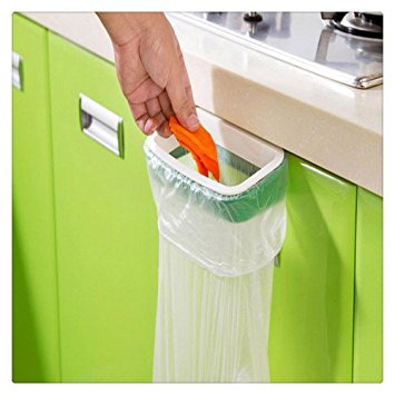 Stand Trash, FTXJ Kitchen Hanging Cupboard Cabinet Tailgate Stand Storage Garbage Bags Rack,Green