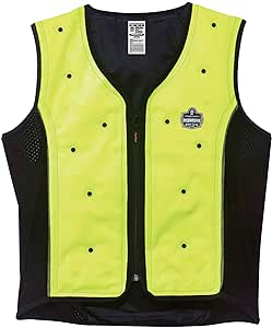 Ergodyne Chill-Its 6685 Evaporative Cooling Vest, Wearer Stays Cool and Dry, Breathable Comfort, Zipper Closure, X-Large