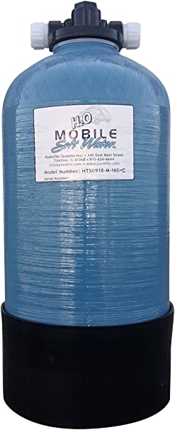 Mobile-Soft-Water Portable 16,000 Grain (tm) Unit with Tank, Tank Head, Lead Free NSF 61 Male GHC Tank Connections, Distributor, Resin and Instructions. Used in Rv & Car Wash Applications.