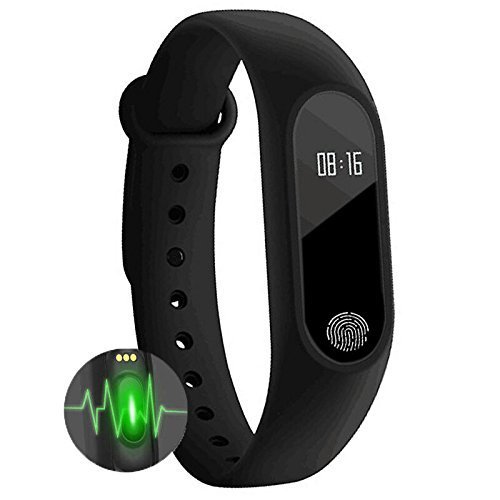 Xiaomi compatible Smart Bracelet Fitband with Heart Rate Monitor OLED Display Bluetooth 4.0 Waterproof Sports Health Activity Fitness Tracker Bluetooth Wristband Pedometer Sleep Monitor Black Waterproof Smart Bracelet | Call Reminder | Clock | Remote camera | Anti-lost Function by SYL