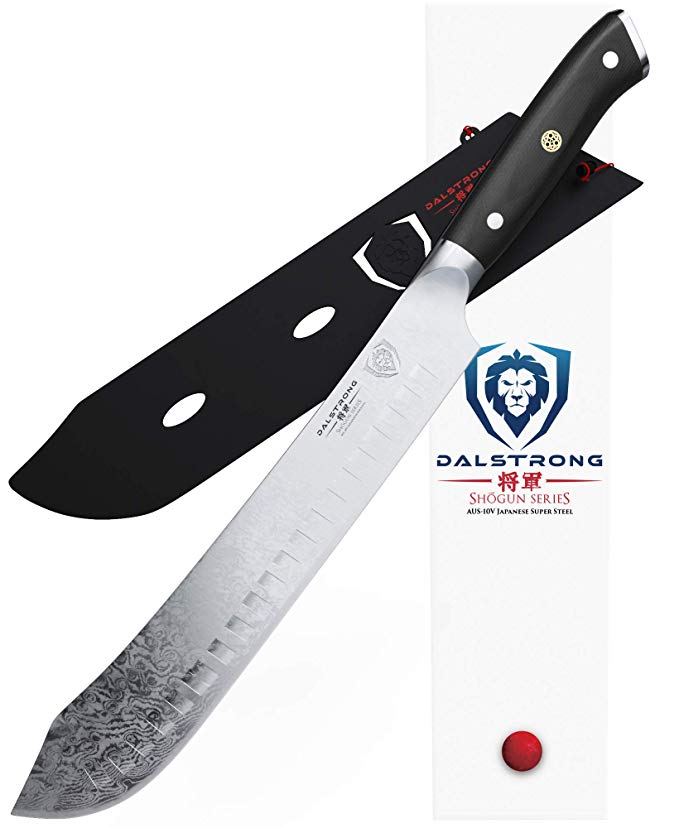 DALSTRONG Bull Nose Butcher Knife - Shogun Series - 10" -Japanese AUS-10V Super Steel - Vacuum Heat Treatment - with Sheath - Meat, BBQ, Breaking Knife