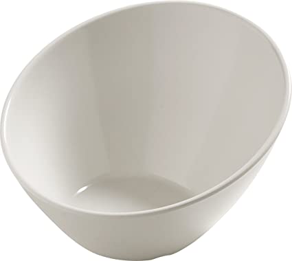 Carlisle 5554437 Balsam Melamine Angled Salad Bowl, 26 fl. oz, Bavarian Cream