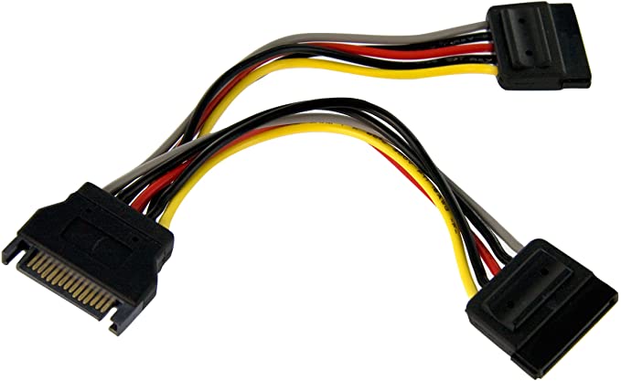 StarTech.com 6in SATA Power Y Splitter Cable Adapter - M/F - Power splitter - SATA power (M) to SATA power (F) - 6 in - PYO2SATA