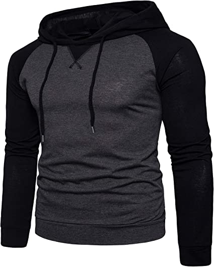 QPNGRP Mens Casual Drawstring Long Sleeve Pullover Hoodie Shirt