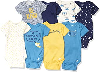 Baby Boys' 8-Pack Short-Sleeve Onesies Bodysuit