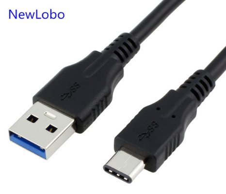 USB 3.1 Type C,1Pack 3 feet / 1-meter Micro USB 3.1 Type C Male to Standard Type A USB 3.0 Male Data Cable for Type-C Supported Devices - Black
