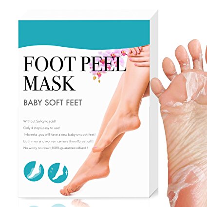 Vassoul foot peel mask, two feet peeling mask in one set,Exfoliating Callus ,remover dead skin ,get back smooth baby feet