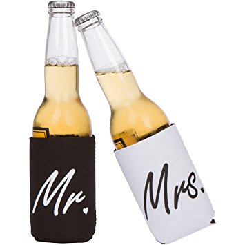 Mr and Mrs Can Coolers Gift for Wedding Engagement Anniversary Couples