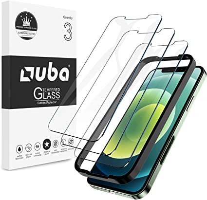 [3 Pack] OUBA Screen Protector for iPhone 12 / iPhone 12 Pro 5G 6.1 inch Tempered Glass, [Case Friendly] 9H Hardness [Alignment Frame Easy Installation] High Definition Bubble Free