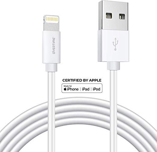 Apple MFi Certified Lightning Cable, iPhone & iPad Fast Charger 10ft, Charging Cord for iPhone X/XS Max/XR/8 Plus/7/6/5/SE, iPad Pro/Air 2/Mini 4/3/2, iPod Touch, Nano - White