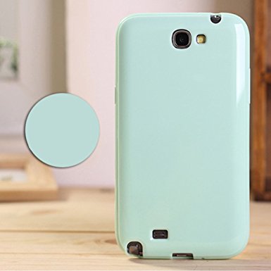 Anley® Candy Fusion Jelly Silicon Case Cover Slim Fit for Samsung Galaxy Note 2 N7100 (Mint Green)