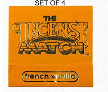Incense Matches: Set of 4 Scented Match Books, French Vanilla