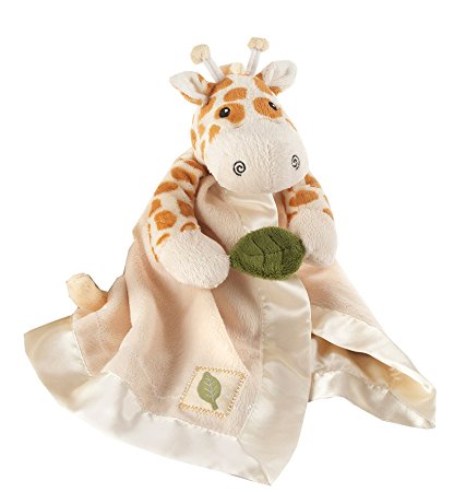 Baby Aspen, Jakka the Giraffe Little Expeditions Plush Rattle Lovie with Crinkle Leaf, Brown, 0-24 Months