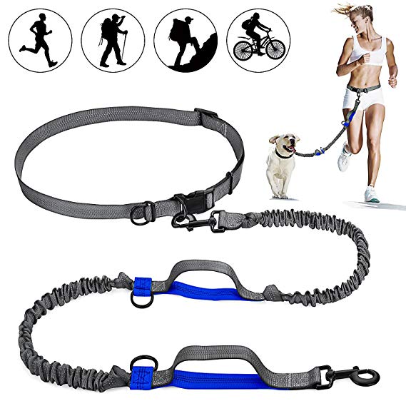 ARW Hands Free Dog Leash, Nylon Running Dog Leash with Adjustable Waist Belt and Control Handle Bungee Reflective Pet Leash for Walking Jogging Hiking?