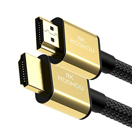 SIKAI Ultra HD High Speed 48Gbps HDMI 2.1 Premium Flexible Nylon Cable comptabile with LG/Sony OLED TV support 4k@120HZ 8K@60HZ, Full HD, HDTV, 3D, HDCP 2.2, Dolby Atmos (1.5m)