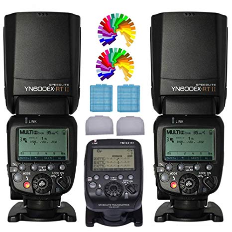 Yongnuo YN600EX-RT II Wireless Flash Speedlite 2PCS   YN-E3-RT Wireless E-TTL Flash Trigger Transmitter For Canon Digital SLR Cameras 600ex-rt