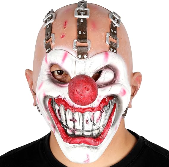 SINSEN Scary Clown Mask Halloween Killer Joker Mask Creepy Horror Cosplay Costume Props Evil Latex Mask for Adult Party
