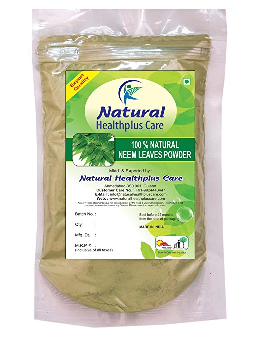 100% Natural Neem Leaves (AZADIRACHTA INDICA) Powder for PIMPLE FREE CLEAR SKIN NATURALLY by Natural Healthplus Care (1/2 lb / 8 ounces / 227 g)