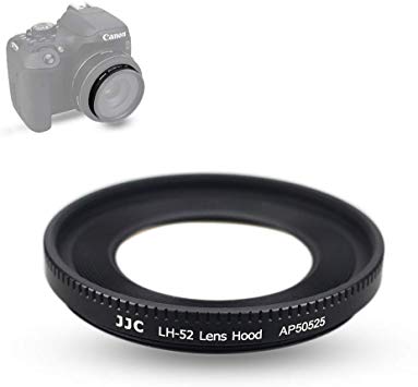 Camera Lens Hood JJC Lens Shade for Canon EF 40mm f/2.8 STM, EF-S 24mm f/2.8 STM & EF-M 18-55mm f/3.5-5.6 is STM Lenses Replaces Canon ES-52