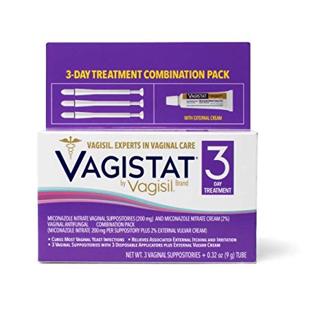 Vagistat 3 Day Yeast Infection Treatment for Women — 3 Suppositories with Disposable Applicators Plus External Cream